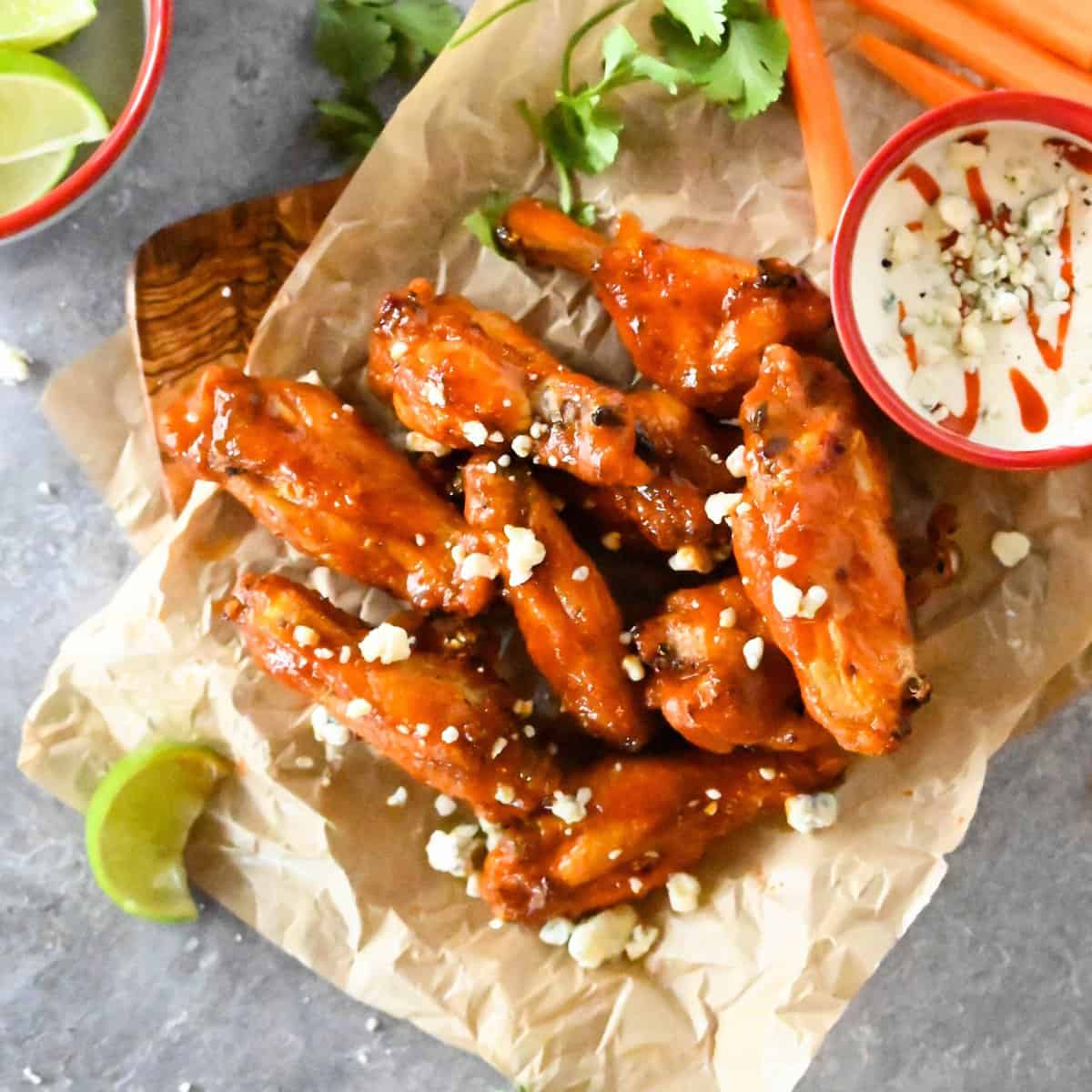 Air Fryer Chicken Wings (Crispy and Golden!) - Nourish Plate