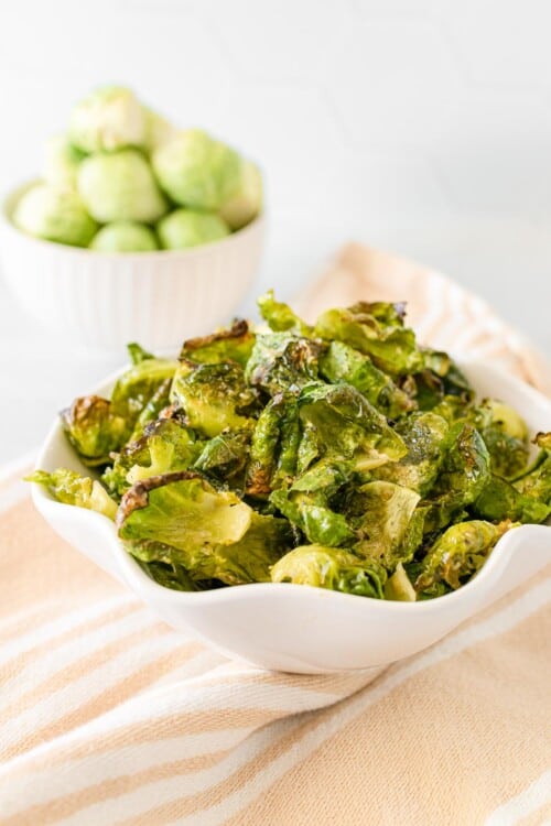 Garlic Parmesan Brussels Sprouts Chips - Peace Love and Low Carb