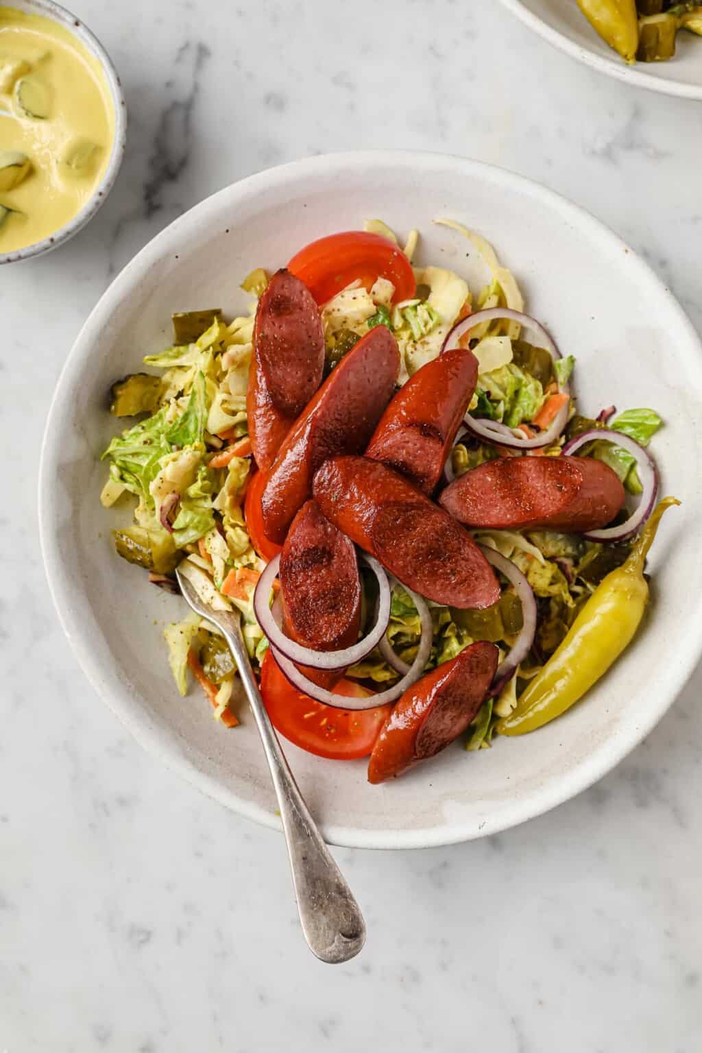 Chicago Dog Salad low carb, paleo, whole30 Peace Love and Low Carb