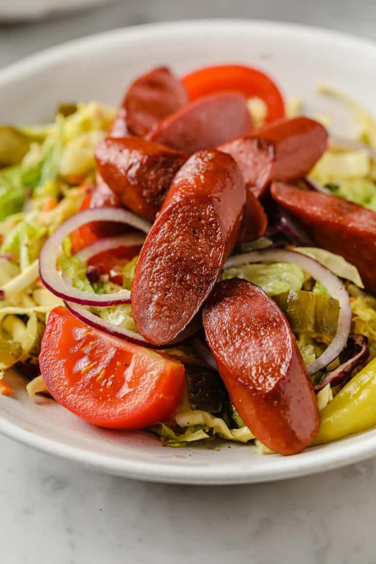 Chicago Dog Salad low carb, paleo, whole30 Peace Love and Low Carb