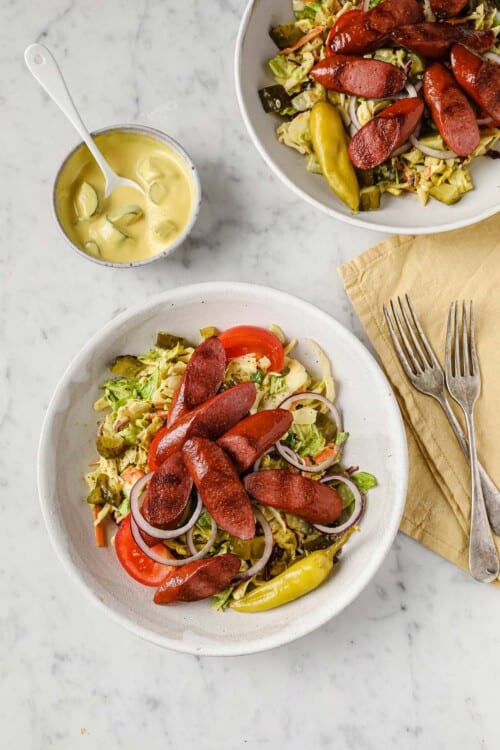 Chicago Dog Salad - low carb, paleo, whole30 - Peace Love and Low Carb