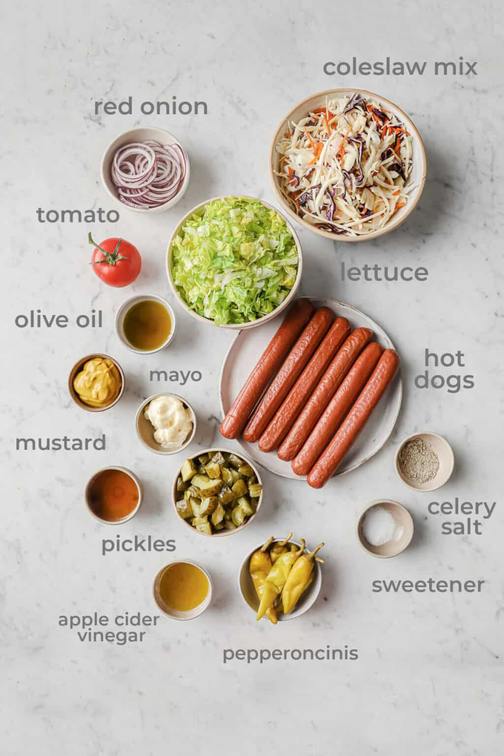 Chicago Dog Salad - low carb, paleo, whole30 - Peace Love and Low Carb