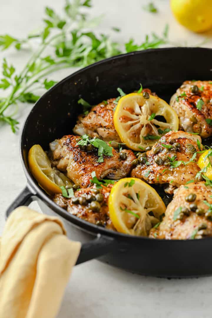 Keto Chicken Piccata - gluten free, paleo - Peace Love and Low Carb