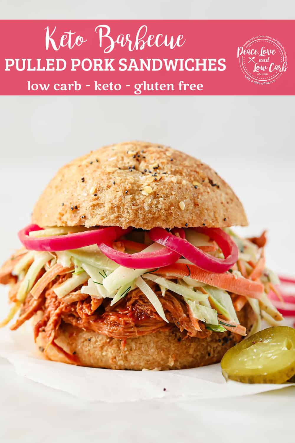 Barbecue Pulled Pork Sandwiches Keto Peace Love and Low Carb
