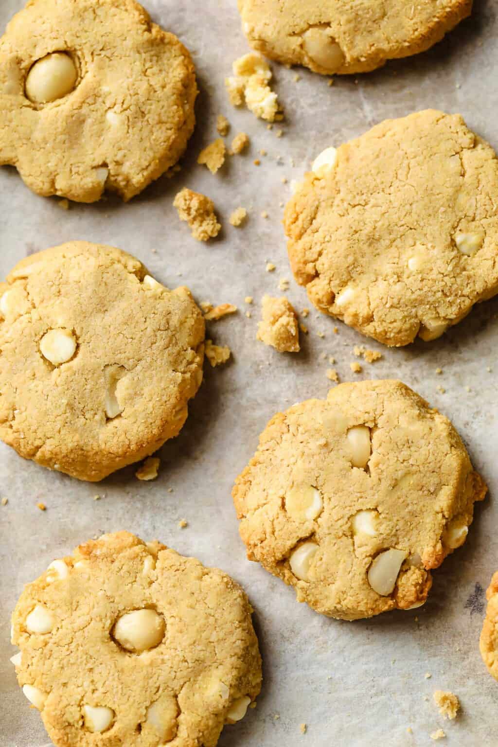 Keto White Chocolate Macadamia Nut Cookies Peace Love and Low Carb