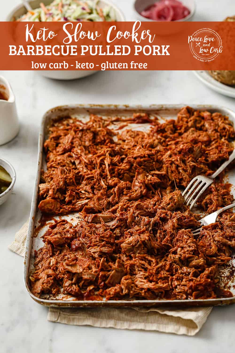 Slow Cooker Keto Barbecue Pulled Pork - Peace Love and Low Carb