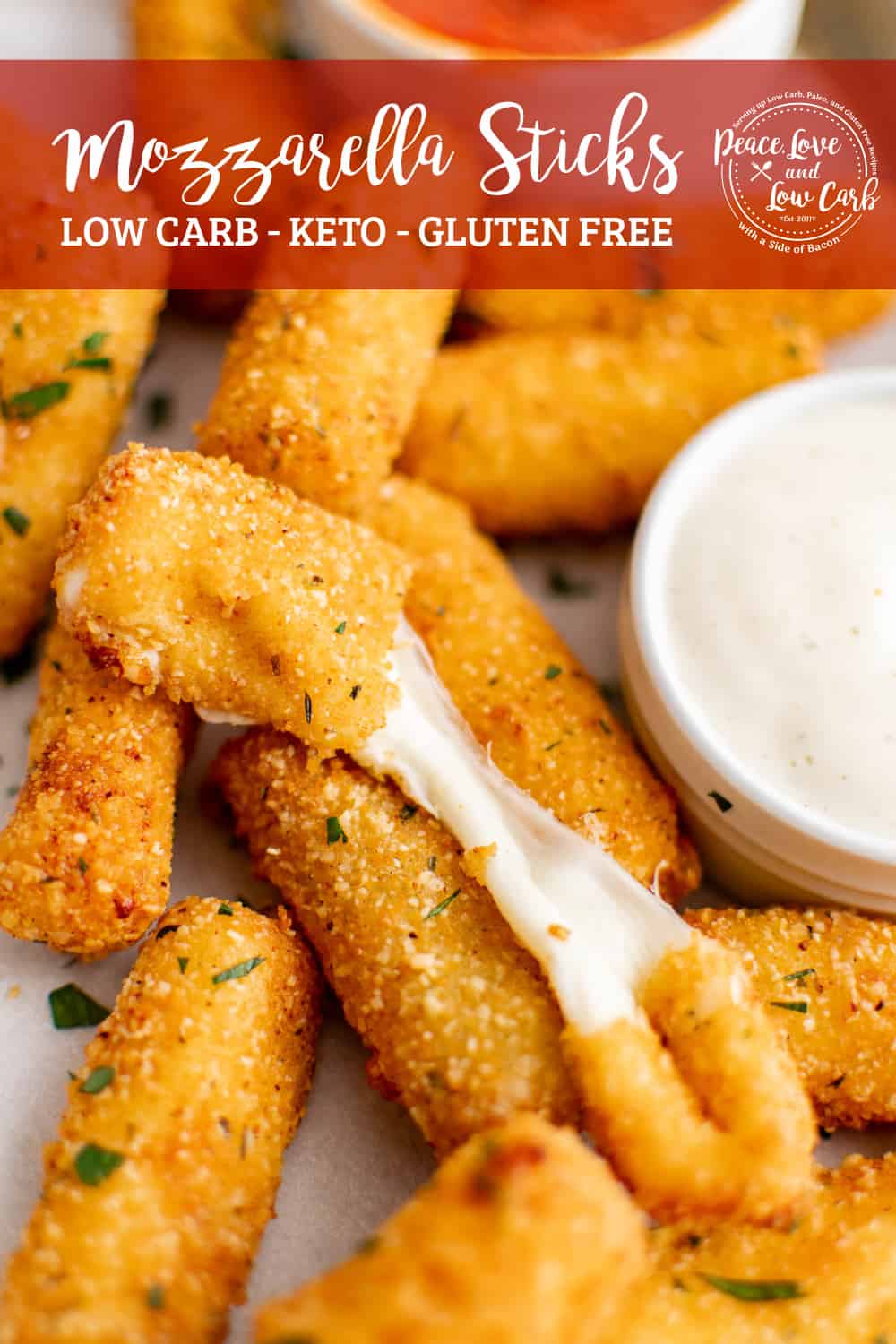 Keto Mozzarella Sticks Peace Love and Low Carb
