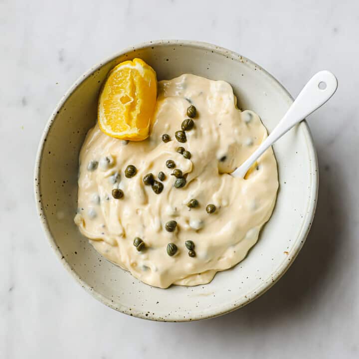 Lemon Caper Aioli Peace Love and Low Carb
