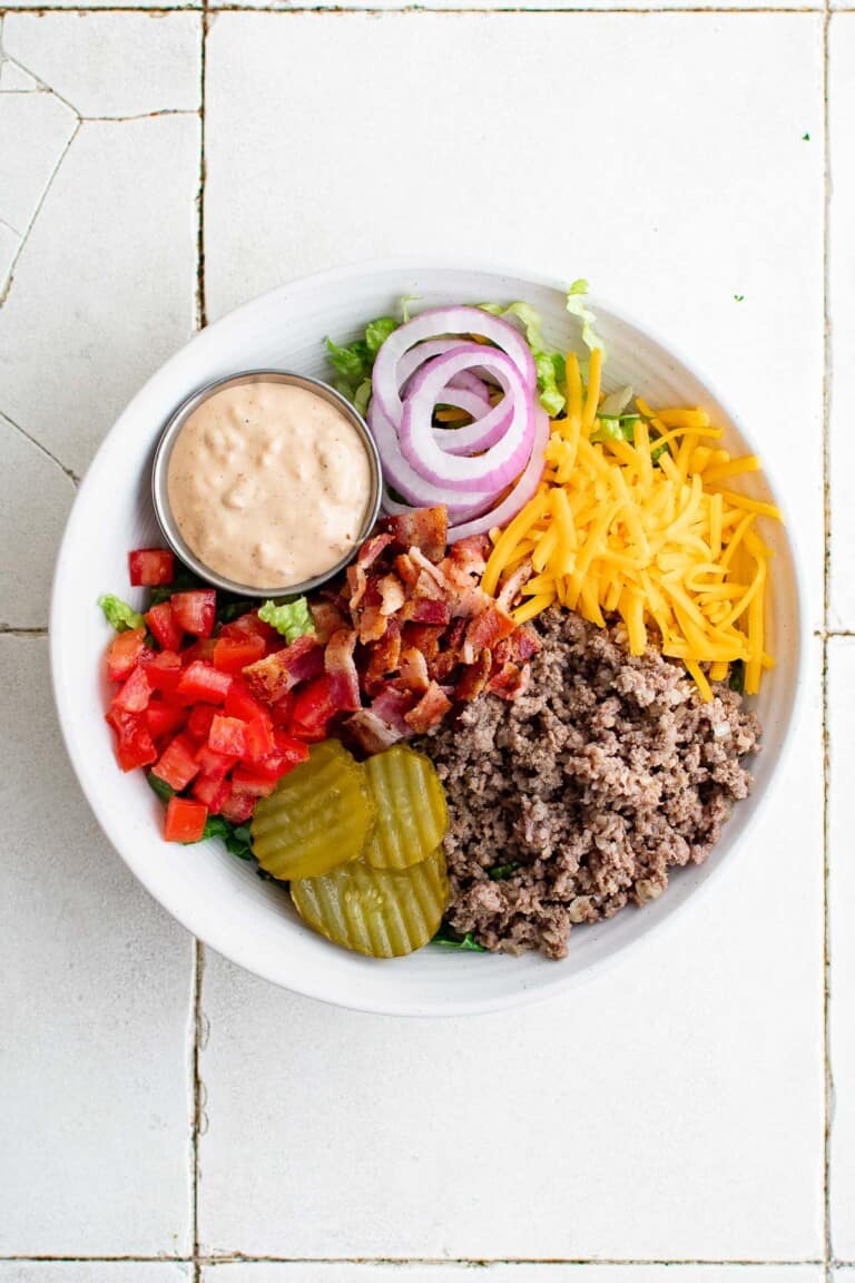 Bacon Cheeseburger Salad - Peace Love and Low Carb