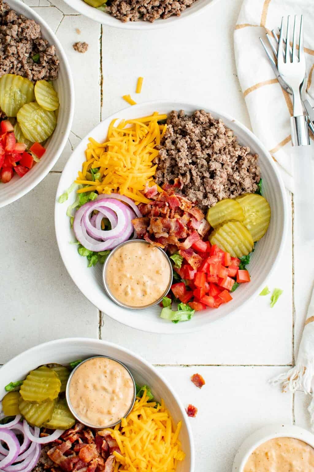 Bacon Cheeseburger Salad - Peace Love and Low Carb