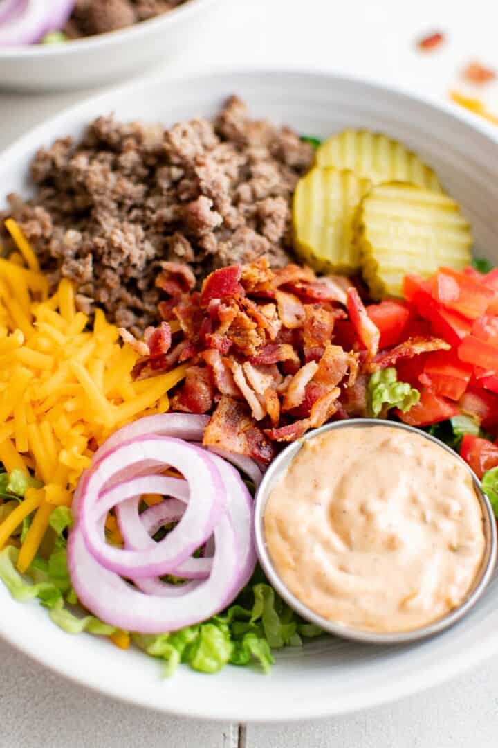 Bacon Cheeseburger Salad - Peace Love and Low Carb