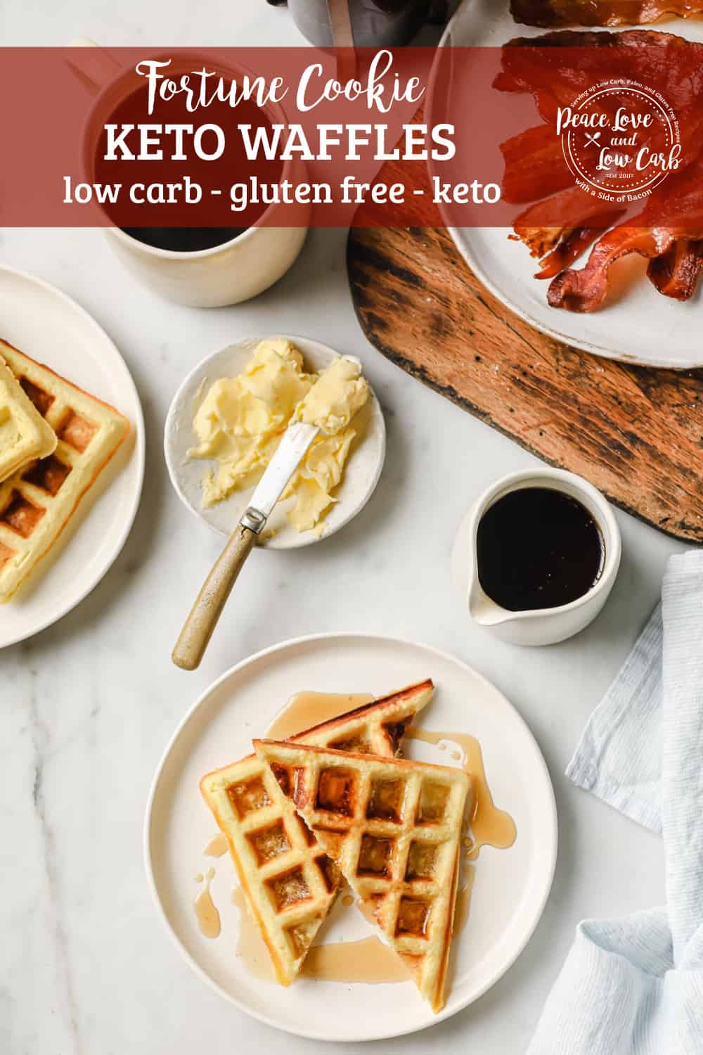 Fortune Cookie Keto Waffles Peace Love and Low Carb