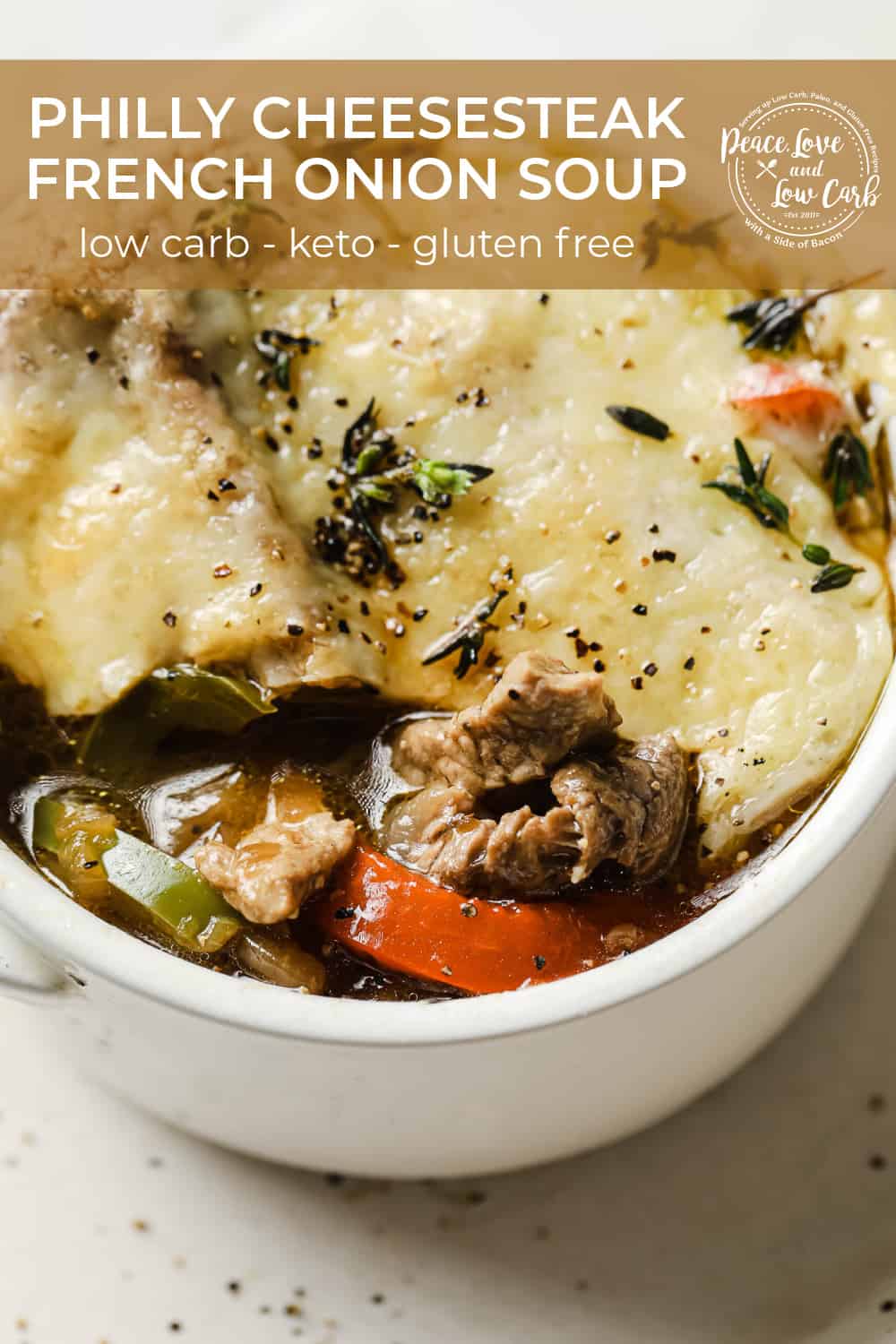Philly Cheesesteak French Onion Soup Peace Love and Low Carb