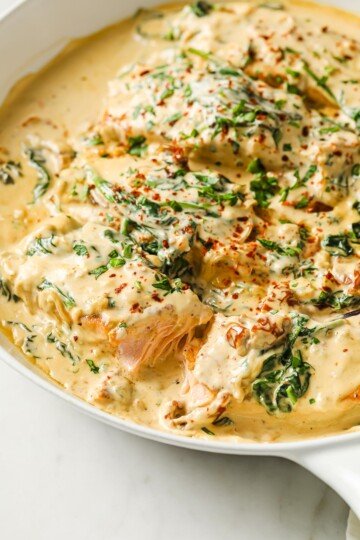 Creamy Tuscan Salmon - Peace Love and Low Carb