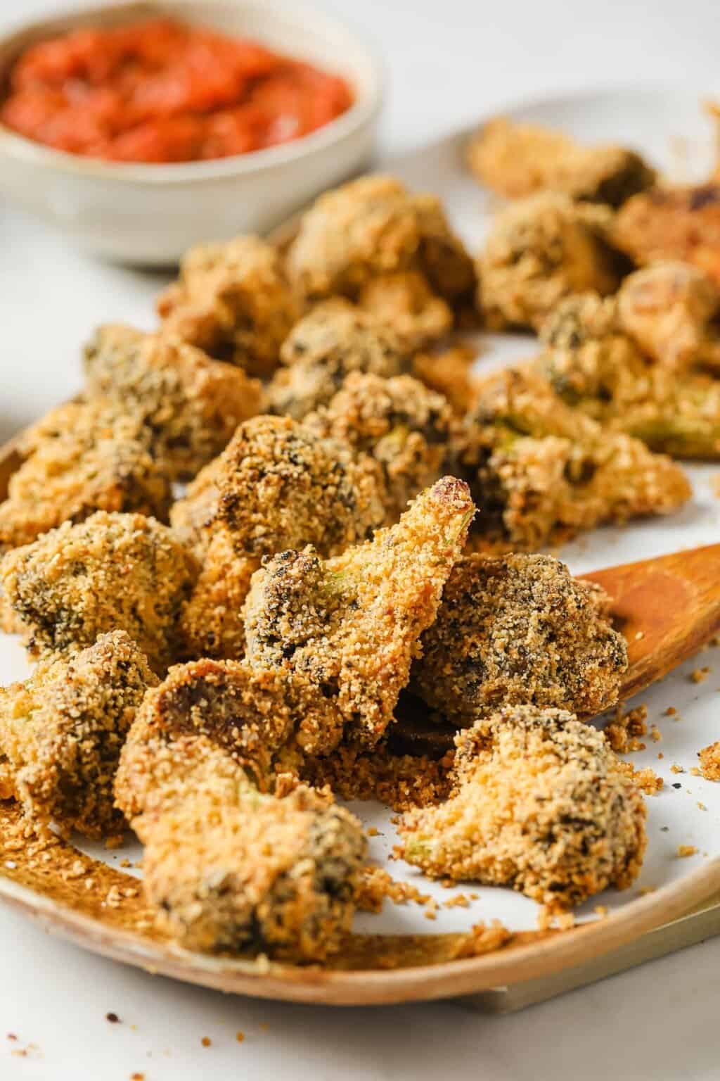 Crispy Parmesan Broccoli Bites Peace Love and Low Carb