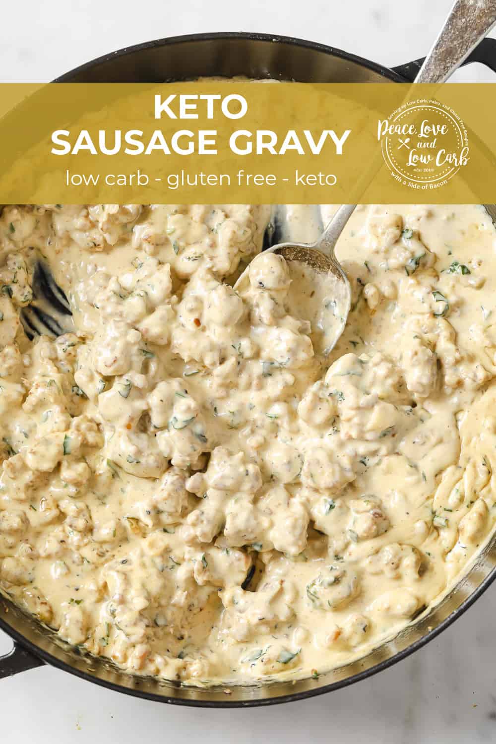 Keto Sausage Gravy - Peace Love and Low Carb