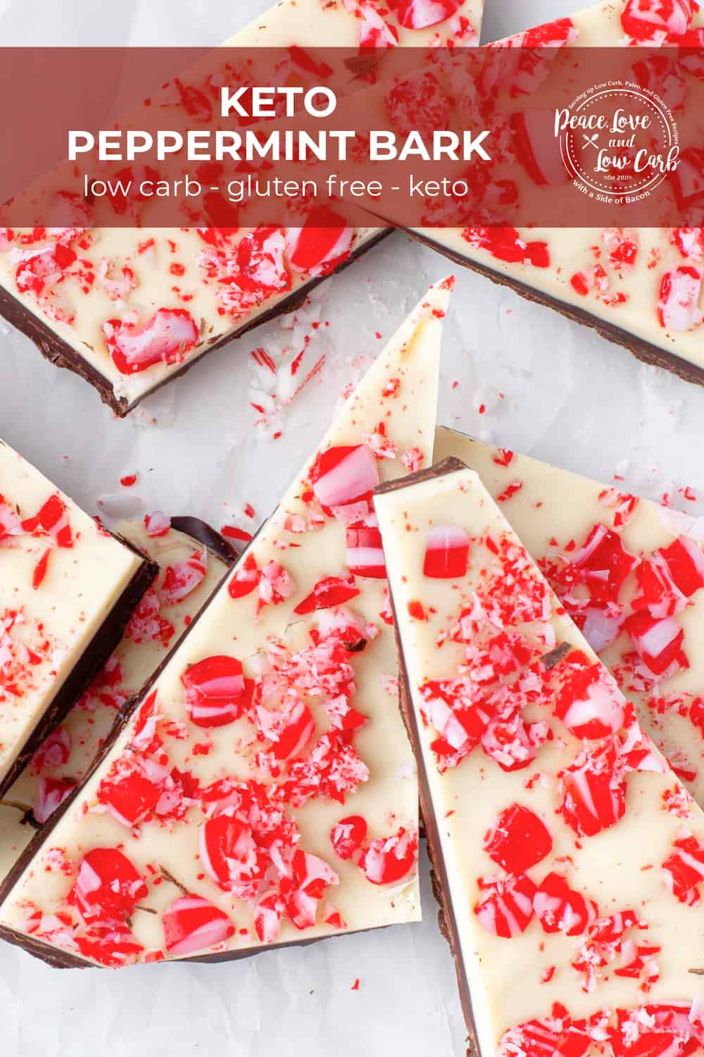 Keto Peppermint Bark - Peace Love and Low Carb