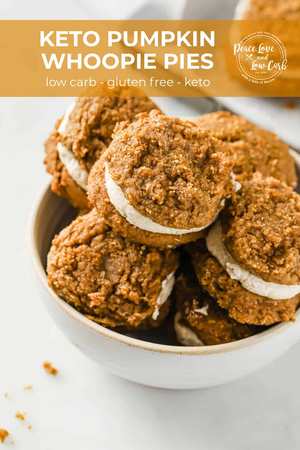 Keto Pumpkin Whoopie Pies Peace Love and Low Carb