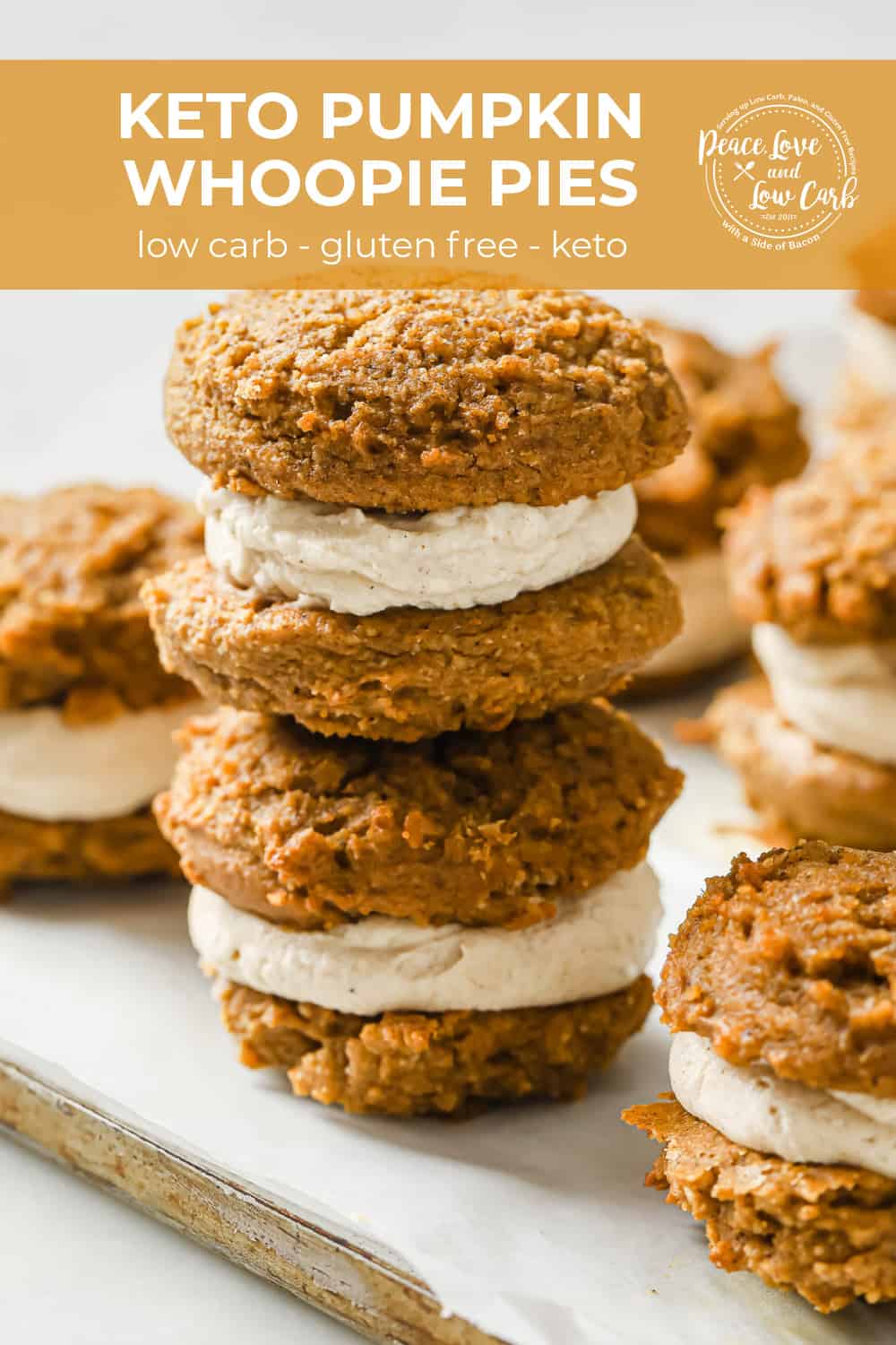 Keto Pumpkin Whoopie Pies - Peace Love and Low Carb