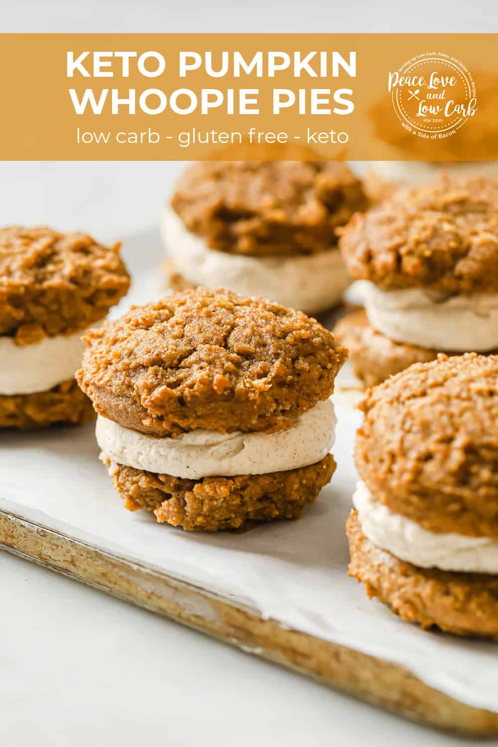 Keto Pumpkin Whoopie Pies - Peace Love and Low Carb