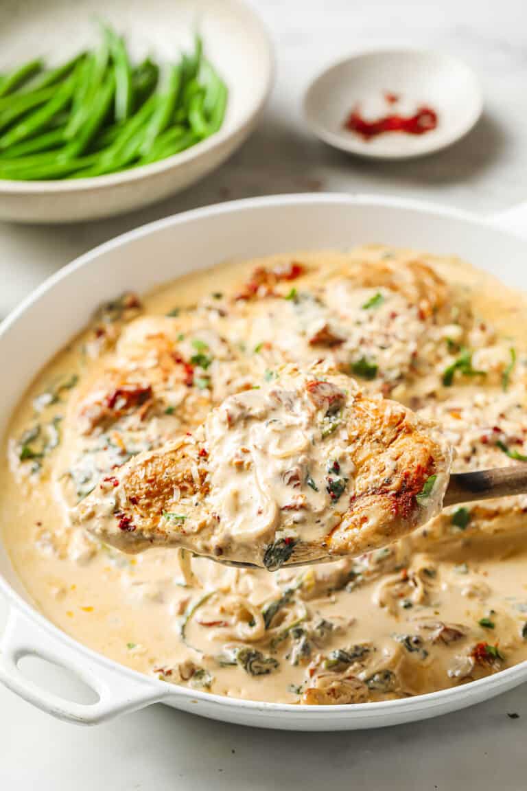 Creamy Keto Tuscan Chicken (Marry Me Chicken) - Peace Love and Low Carb