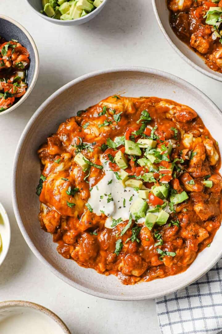 Keto Chicken Enchilada Bowls Peace Love and Low Carb