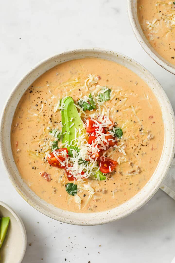 Keto Taco Soup - Peace Love and Low Carb